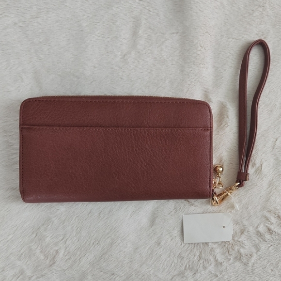 LC Lauren Conrad Red/Brown Wristlet Wallet - Picture 3 of 3